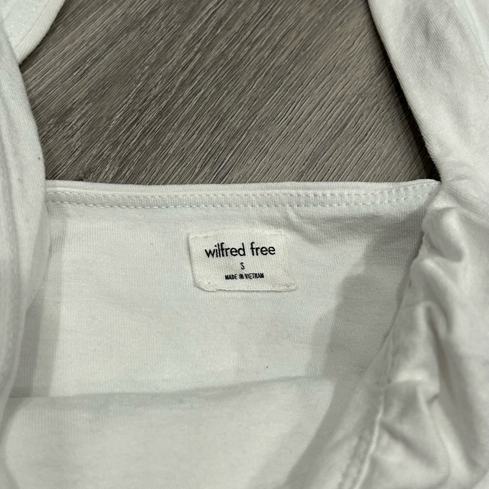 Wilfred White Ruched Crop Top - Picture 2 of 3